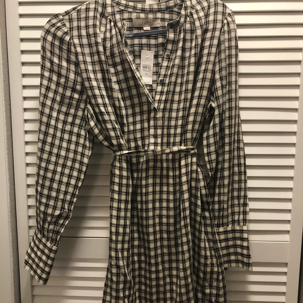 Loft plaid dress